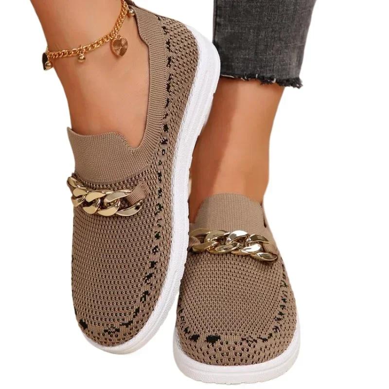 Spring New Women's Sports Shoes, Fashionable, Breathable, Lightweight, Non-slip, Wear-resistant, Casual Sports Shoes, Flat Shoes