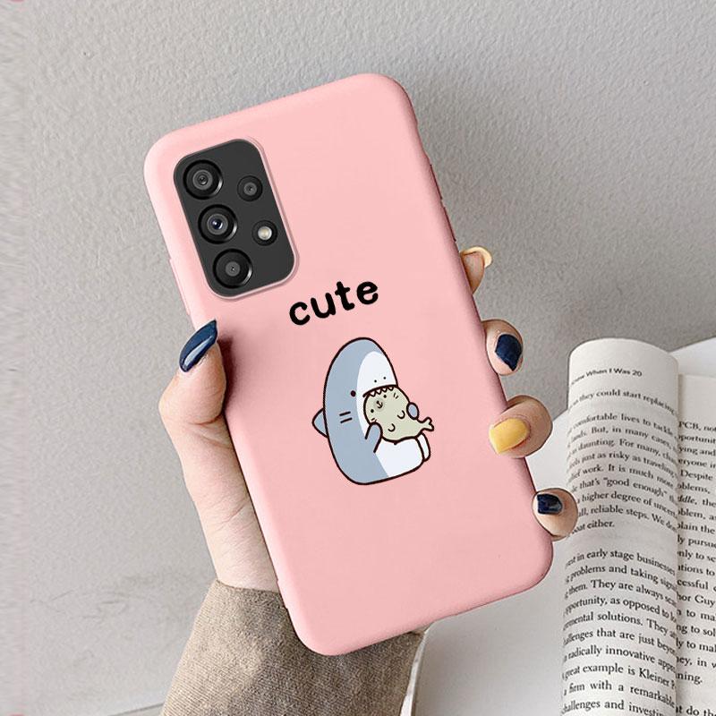 Case For Samsung A53 A52S A52 A73 A70 Cute Heart Flower Back Cover Soft Silicone Matte Protective Funda For Samsung Galaxy A53