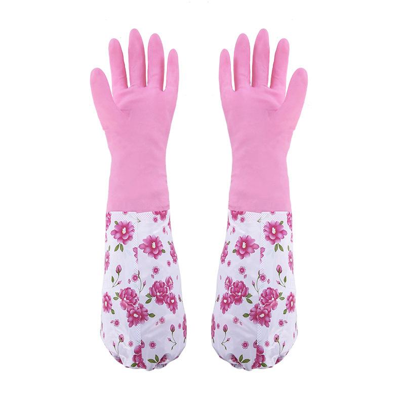 Winter Household Cleaning Warm Dishwashing Drawstring Fresh Open Mouth Laundry Gloves