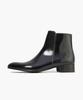 Firenze Atelier Slim Shape Minimal Glossy Cowhide Ankle Boots 3333 [Black Box]