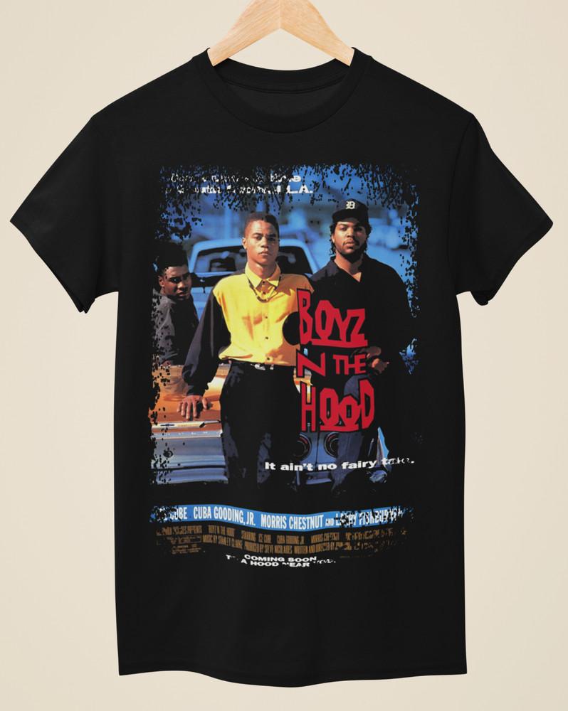 Boyz N The Hood - Movie Poster Inspired Unisex Black T-Shirt Unisex T-Shirt XXXXL