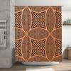 Modern Geometric Shower Curtain Bold Black Orange Design for Bath Decor Polyester Fabric Water Resistant Available in Custom Siz