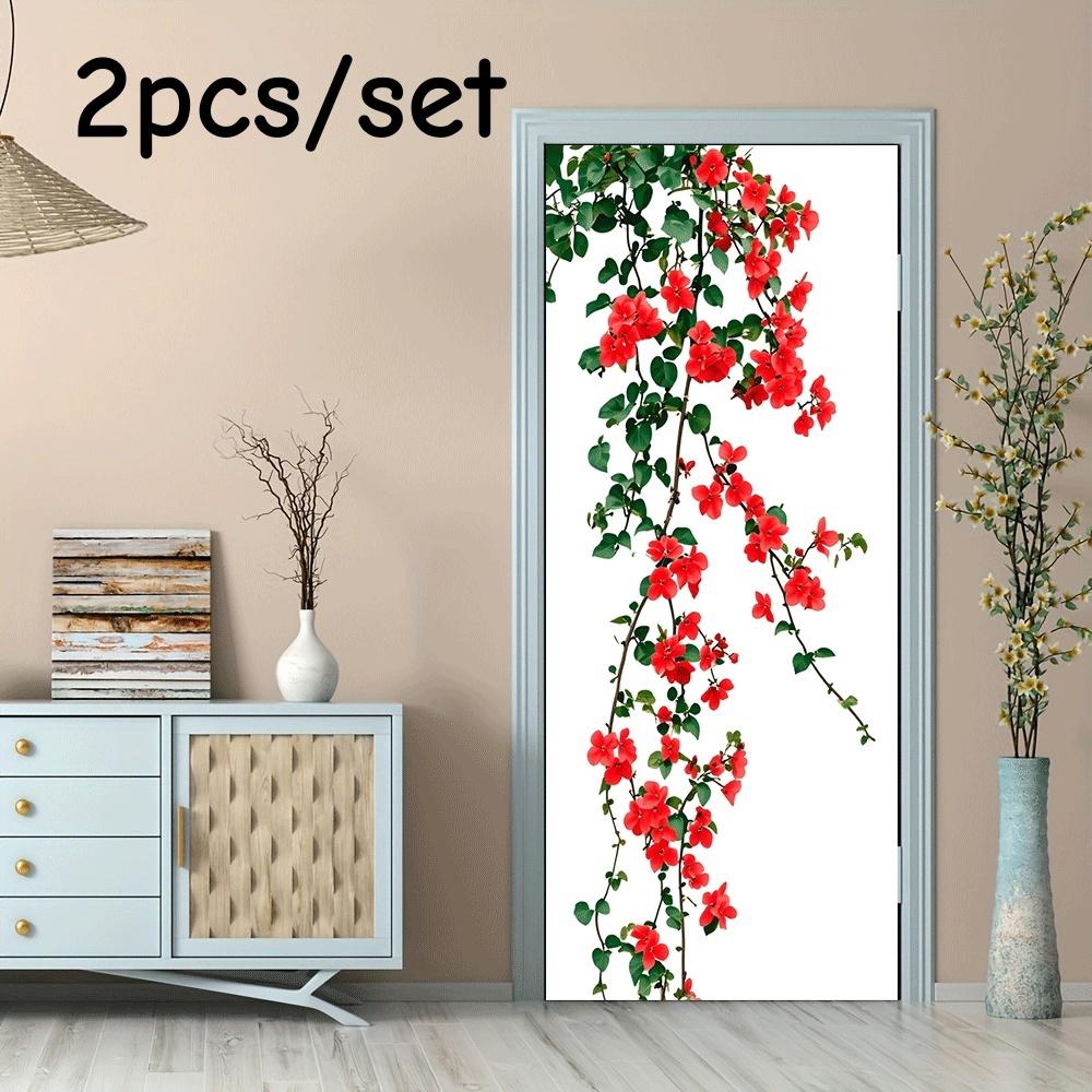 

2pcs of three-dimensional simulation red vine wall stickers, easy and fast to paste without glue. Suitable for decorating the wa (as the picture,38.5x200cmx2)