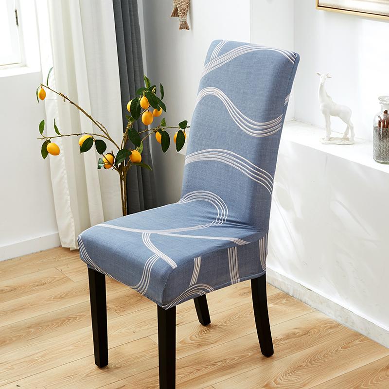 Bedruckter Stuhlbezug Stretch Schmutzabweisende Überwürfe Elastischer Sitzbezug für Hochzeitsparty Zuhause Küche Büro Esszimmer Wohnzimmer