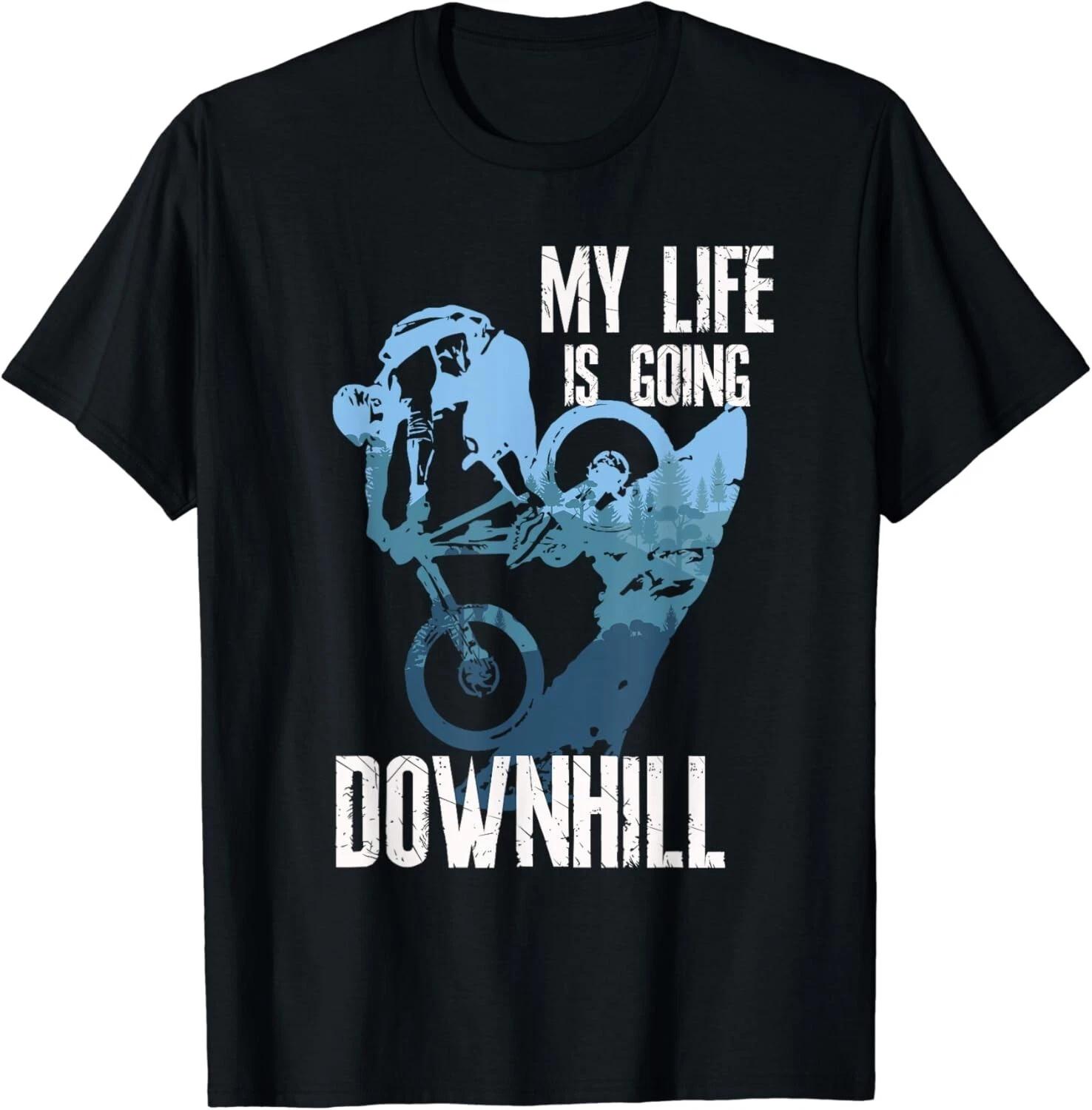 Downhill T-Shirt Biking Mountain Bike Enduro MTB Cycling Gift Unisex T-Shirt M