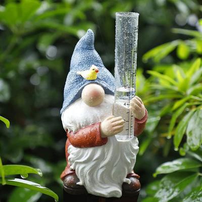Zwerg-Regenmesser, exquisites, langlebiges Harz, regenbeständig, Wassermesser, Zwerg-Dekorationen für den Garten