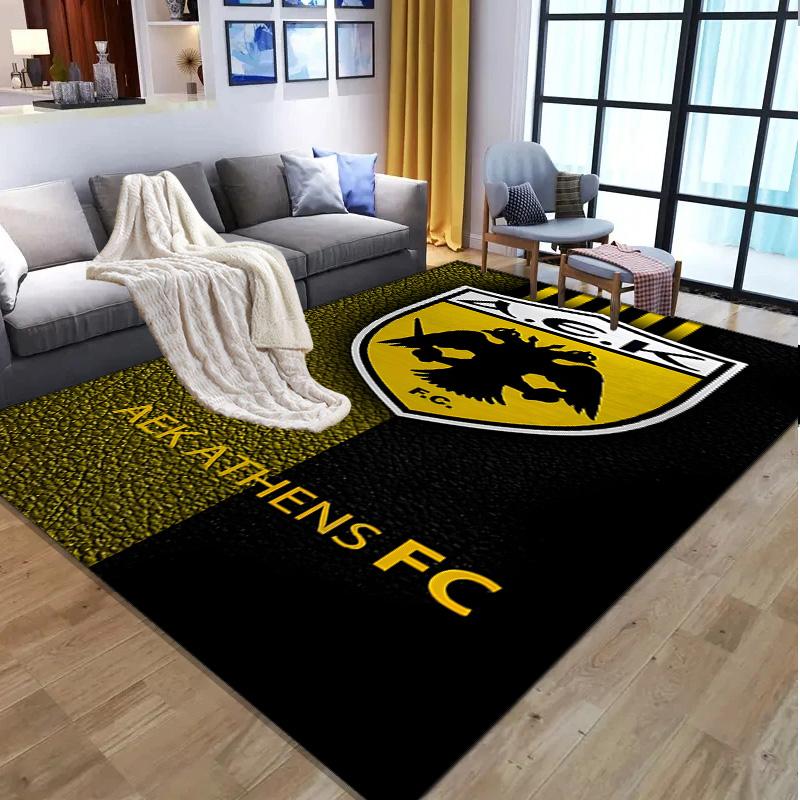 AEK Athens FC Pattern Rug, Indoor/Outdoor Mat, for Picnic, Gameroom, Bedroom, Office, Living Room, Home Decor Carpet, Birthday Gift