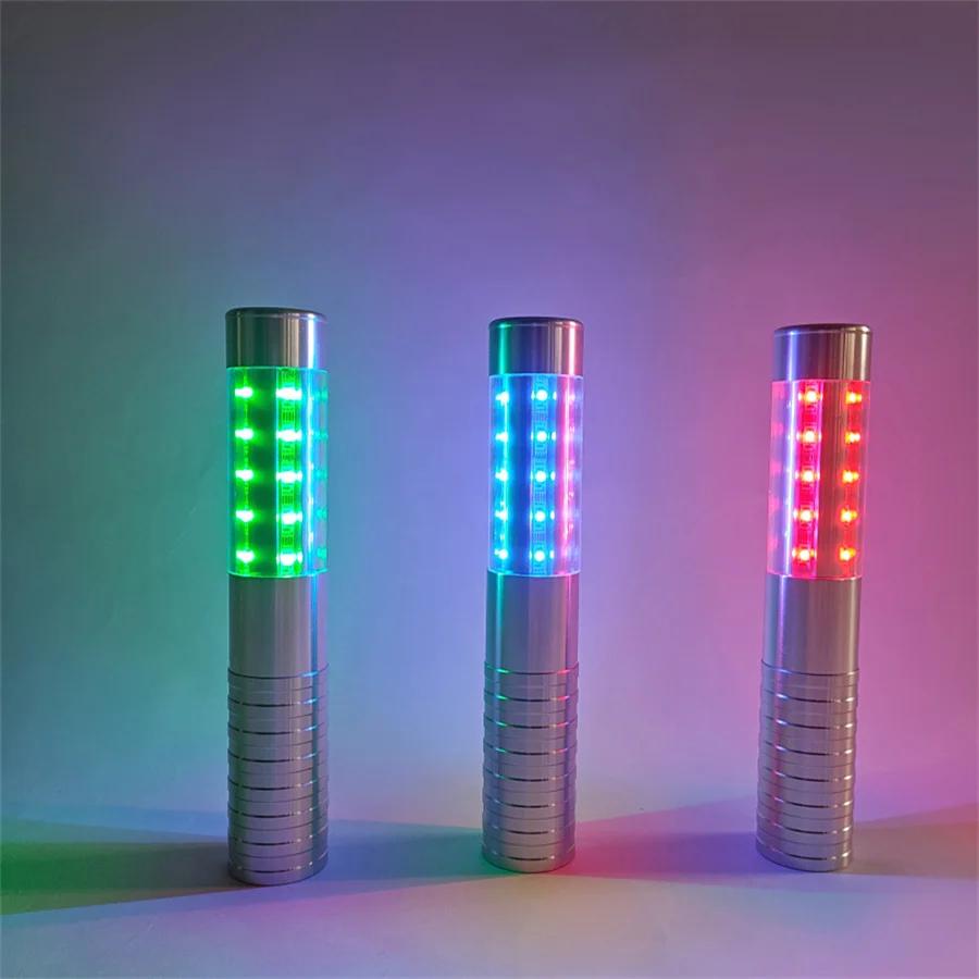 7 Color RGB Rechargeable LED Strobe Baton Light Wine Bottle Topper Sparklers Light Party Service Bar Growing Flash Stick Light