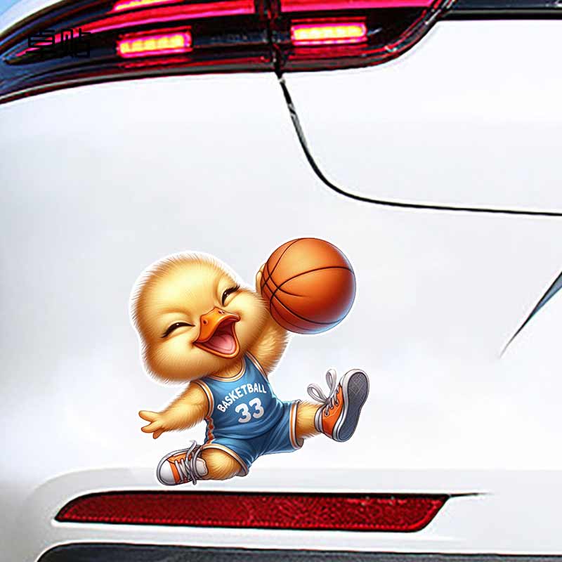 Car Sticker Animal Playing Basketball Waterproof Vinyl Decals Auto Body Window Bumper Decor Motorcycle Helmet Stickers TM217