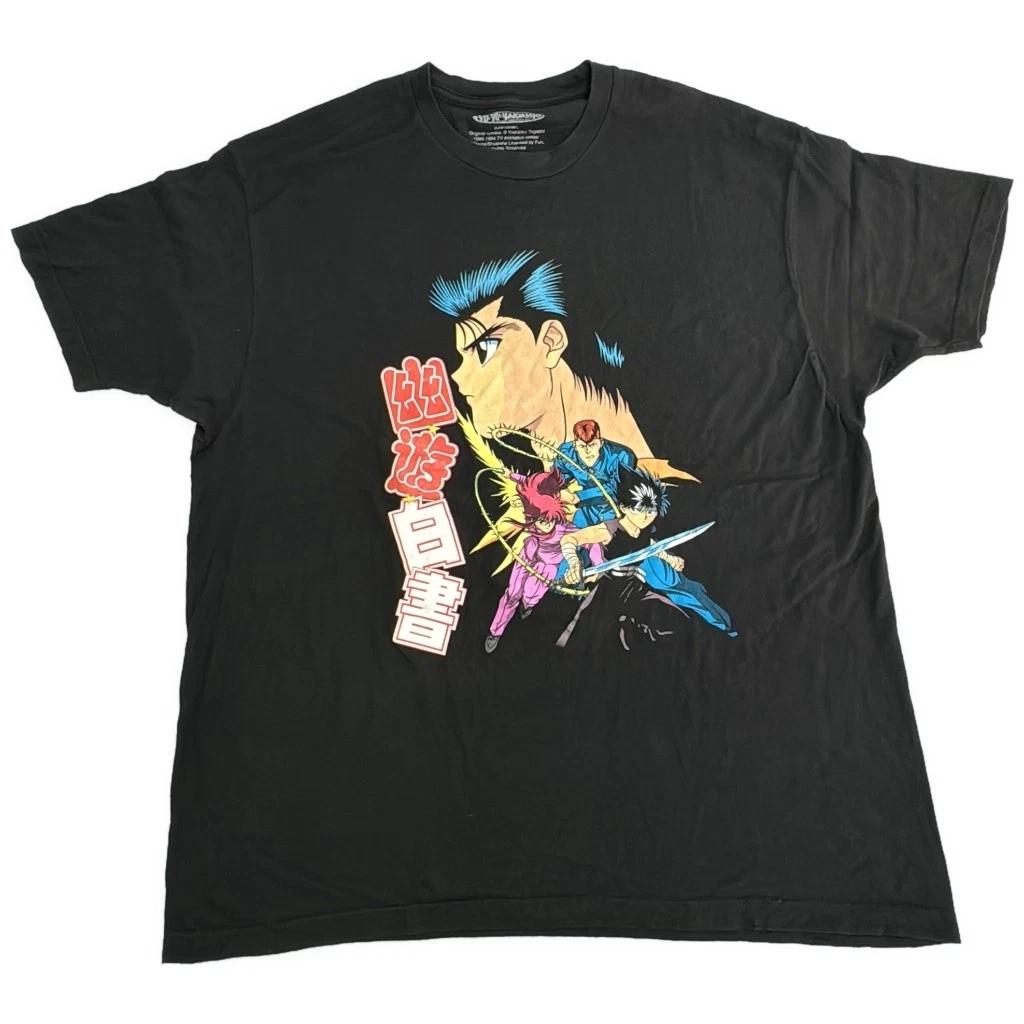 Yu Yu Hakusho Graphic Anime T-Shirt XL Black Rare Manga Tee L