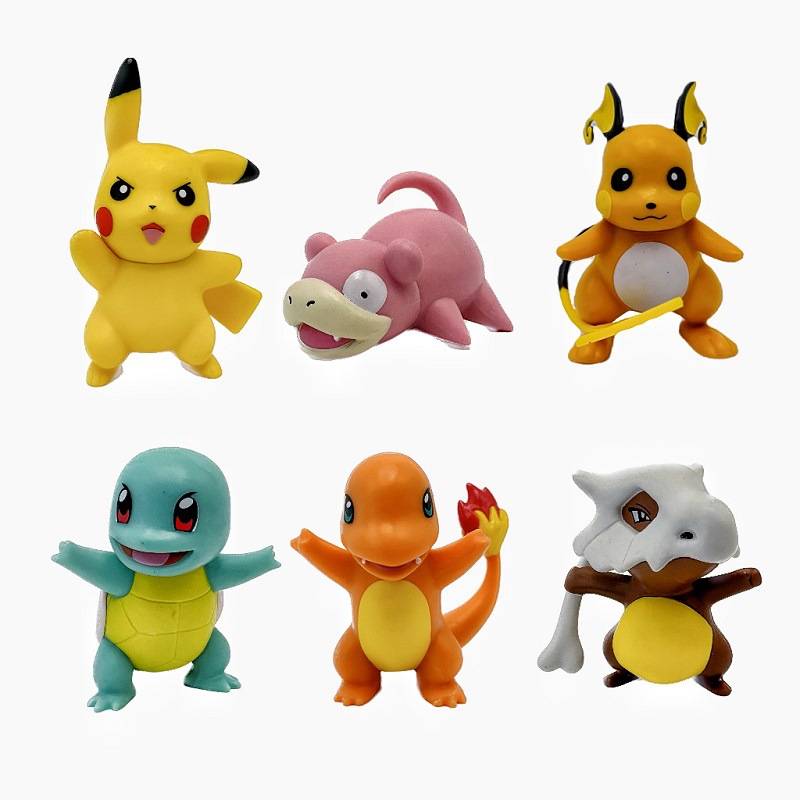

6 шт. Фигурки Псидака Пикачу Чармандер Модель Игрушка Детские Украшения Подарки
