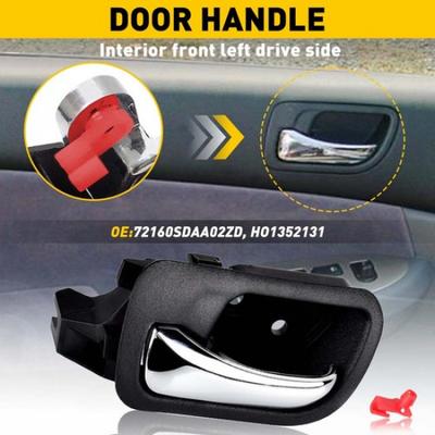 Front Ide Black Door Handle Driver Side Left LH for 03-07 Honda Accord Sedan