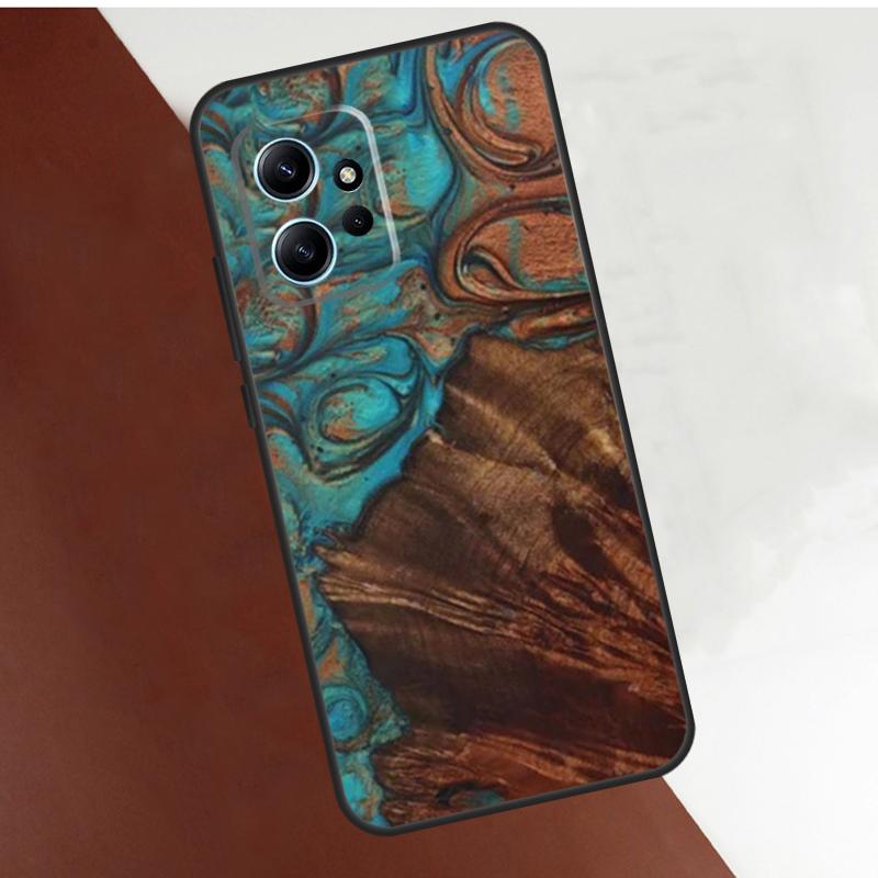 Wood Resin Traveler Protective Case For Xiaomi Redmi Note 14 10 11 12 13 15 Pro Plus Cover For Redmi 15 14C 12C 10C 13C 15C