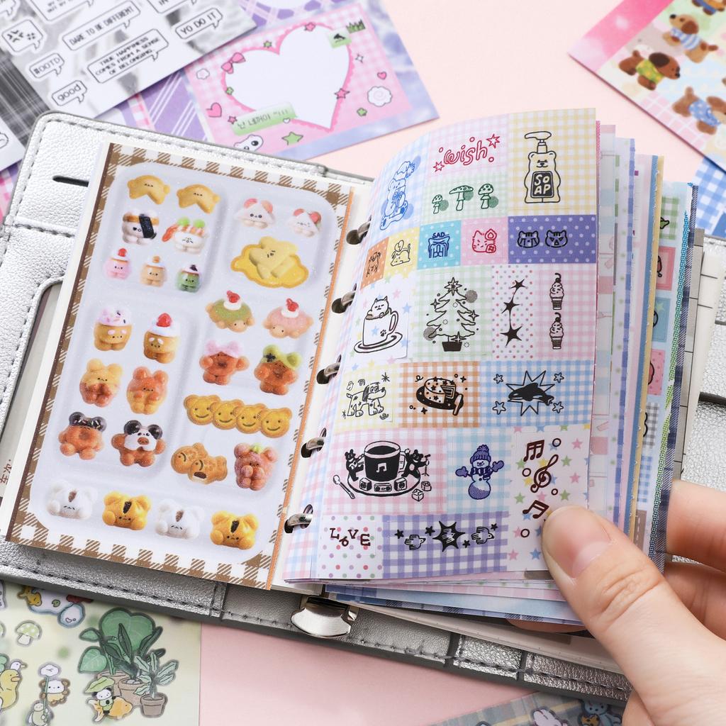 30sheets Vitality Small Item Series Kawaii Multi Material Die Cut Stickers Book Decor Journal Supplies Cute Stationery Stickers