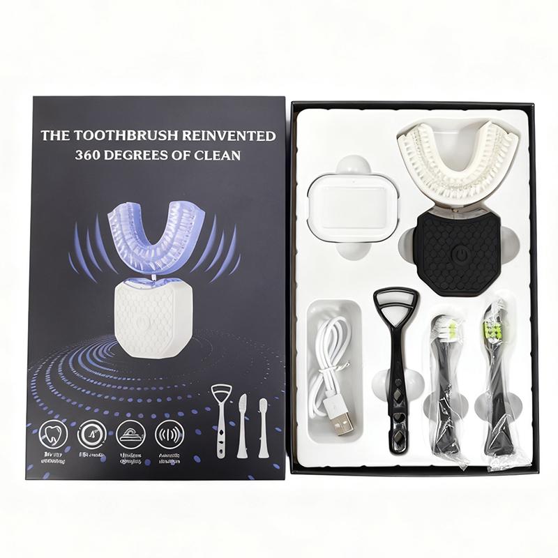 Whitening Toothbrush U-shaped Wireless Toothbrush 360-degree Lazy Person Automatic Adult Silicone Toothbrush Set