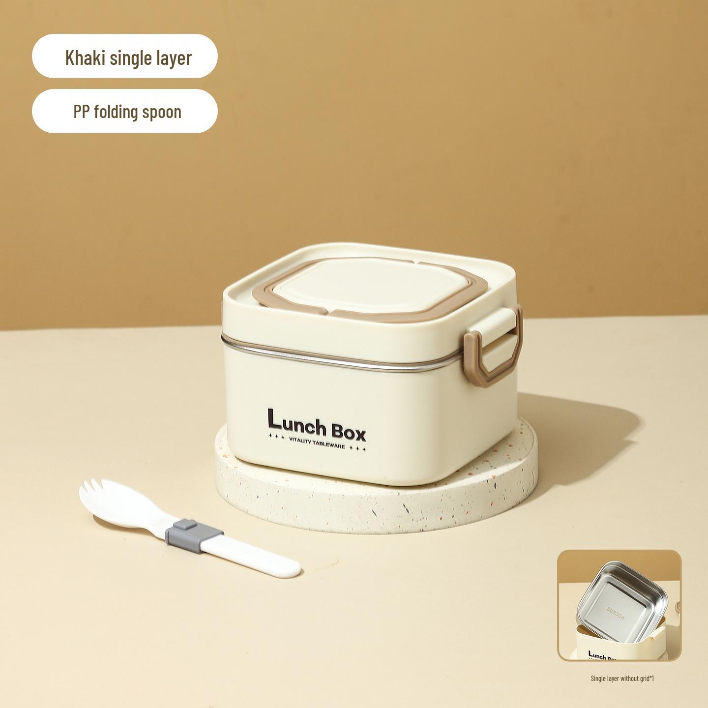 304 Stainless Steel Insulated Bento Box with Compartments - Portable Lunch Box for Office Workers and Students 304 Stainless Steel Box 1630₽