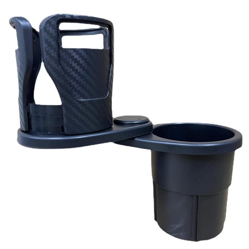 Rotating Car Cup Holder & Phone Mount with Dual-Layer Storage