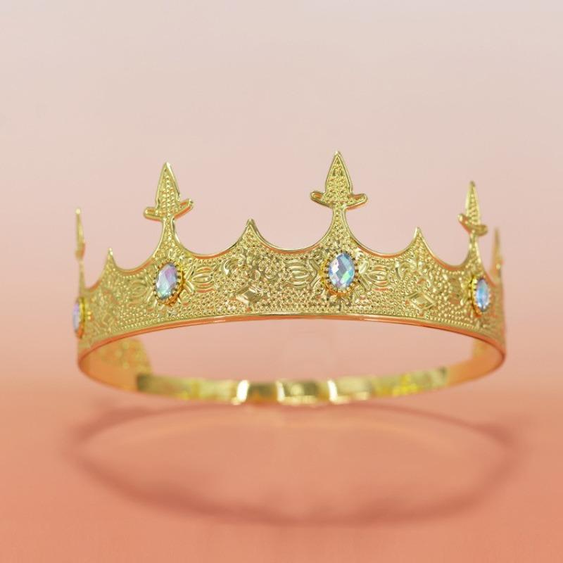 Crown Prince Crown Wedding Birthday Ball Party Halloween Decoration Hairpin