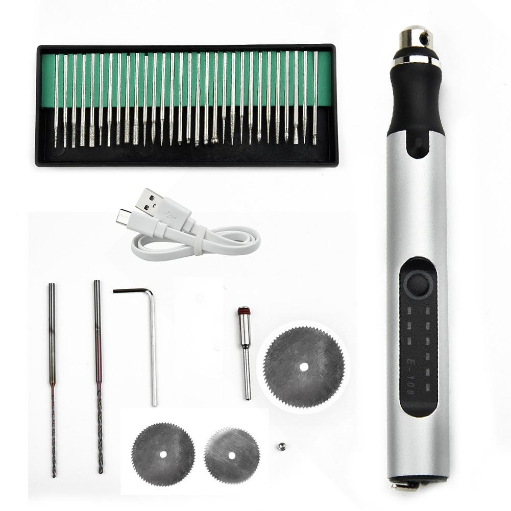 Cordless Electric Mini Drill Grinder Engraving Pen Variable Speed Rotary Tool