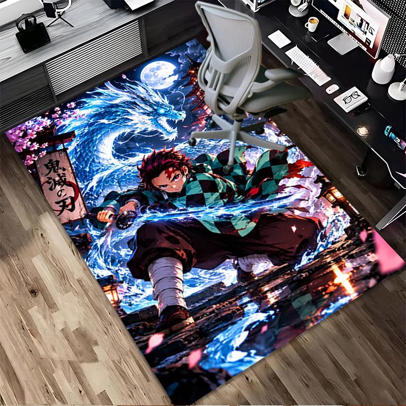 Demon Slayer Artwork Living Room Nonslip Area Rug Soft Carpet For Bedroom Game Playroom Sofa Office Home Decor Doormat Christmas Gift C922218