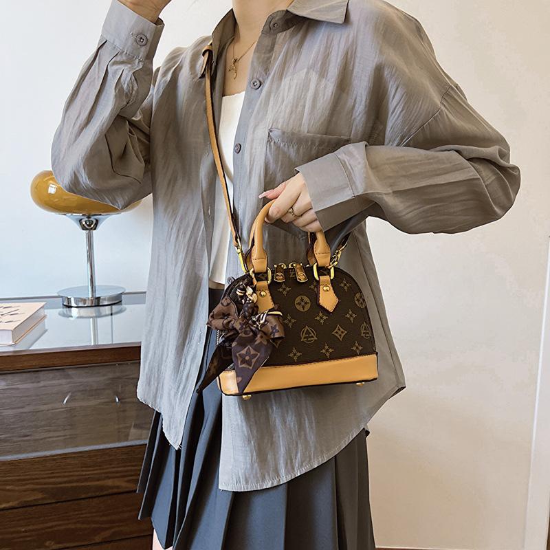 Premium Bag Women's New Retro Printed Shell Bag Versatile Classic Shoulder Handbag Women's Bag