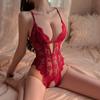 Red Romantic Sexy Floral Lingerie With Chest Pad Erotic Bodysuit Underwear Sets For Sex 18 Women's Bras Attractive Porn Clothing
