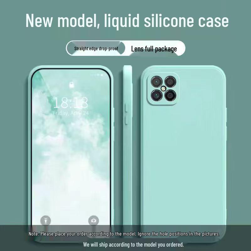 Honor Play5 Liquid Silicone Anti-drop Full Coverage Case - Solid Color, Skin-friendly, Simple Style.