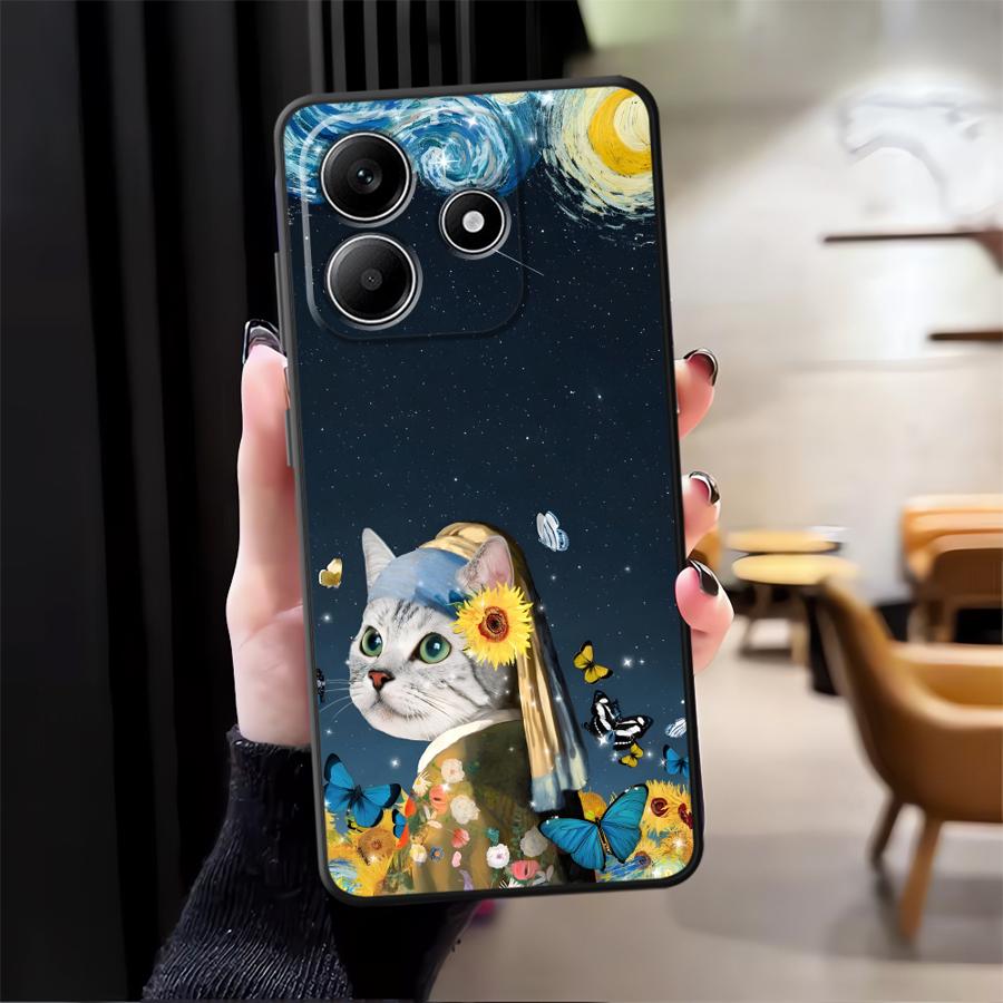 Cute Cartoon Cat Phone Cover Case for Xiaomi Redmi Note 14 13 Pro Plus 12C 13C K80 10 12 11 A1 A3 14C A4 A5 9 8 7 A1 A2 K40