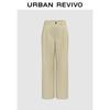 UR Women's Elastic Waist Pleated Wide-Leg Pants