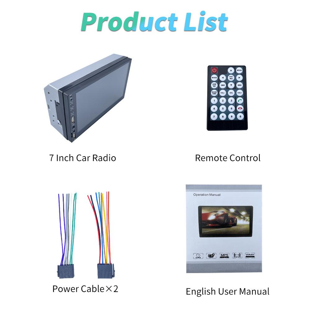 7-Inch Car Multimedia CarPlay Central Control Universal Radio Double Ingot 2din Bluetooth Car MP5 Player