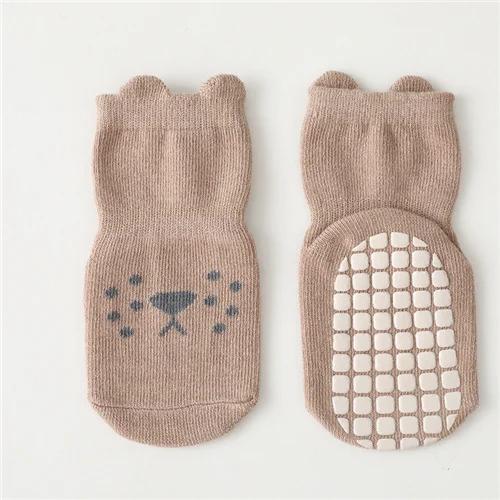 

Весенне-осенние детские носки для мальчиков и девочек с резиновым хлопковым мультяшным полом противоскользящие спортивные детские носки-следки для мальчиков 0-5 лет 0-1Years(S)