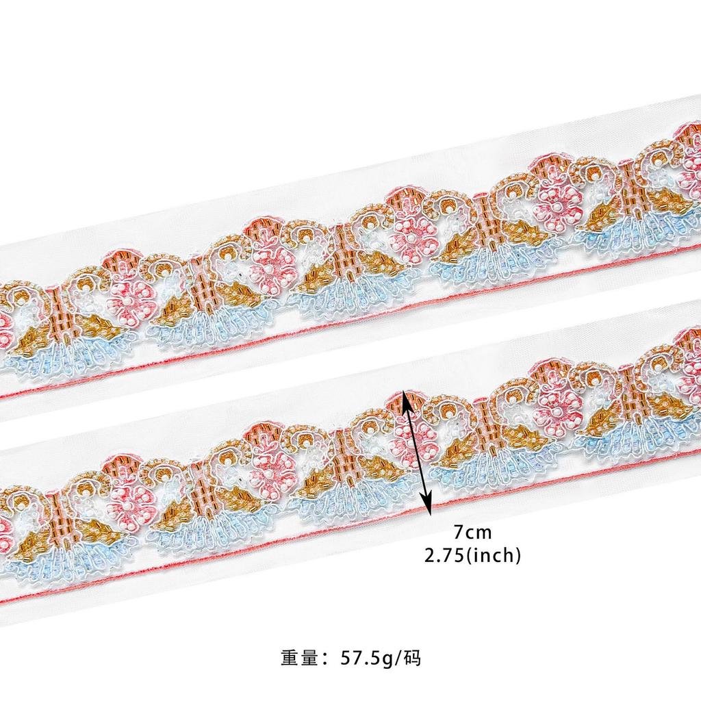 Color Beads Embroidery Barcode Mesh Yarn Hollow Strand Accessories Clothing Skirt Luggage Lace Accessories