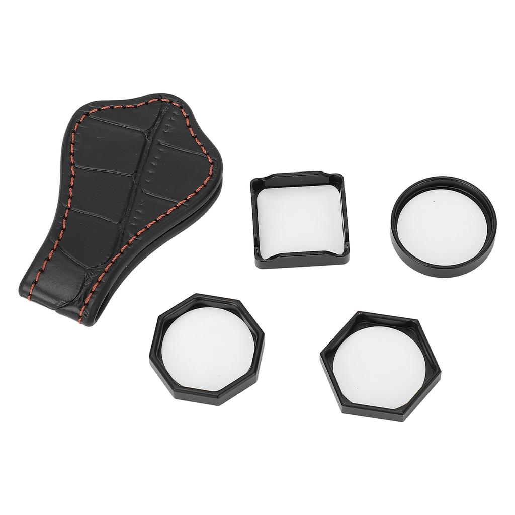 Billiard Chalk Holder Magnetic Hexagonal Octagonal Round Square Aluminum Single Section Pool Cue