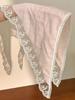 1 Pcs Fashion Pink Lace Flower Bandanas Hair Scarf For Women Girls Party Hair Accessories