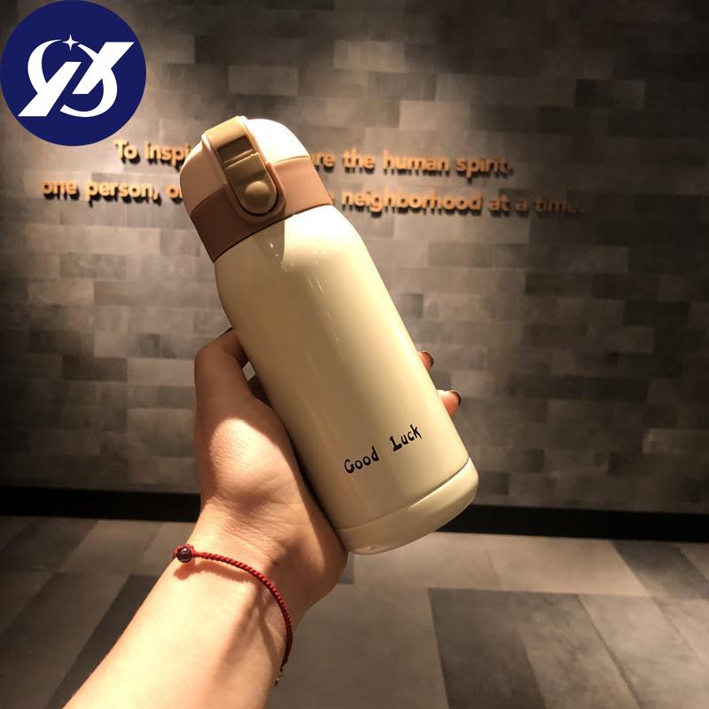 200ml/360ml Lykke til Mini Termokopp Rustfritt Stål Vakuumflasker Kaffekopp Reiseisolert Termokopp Termisk Flaske for Vann