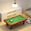Mini Pool Table 112 Scale Dollhouse Billiard Model Kit 1 Set with Cue Rack for DIY Kids Play Room Setup