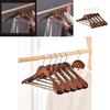Wooden Coat Hanger With Shoulder Support For Home And Retail Use