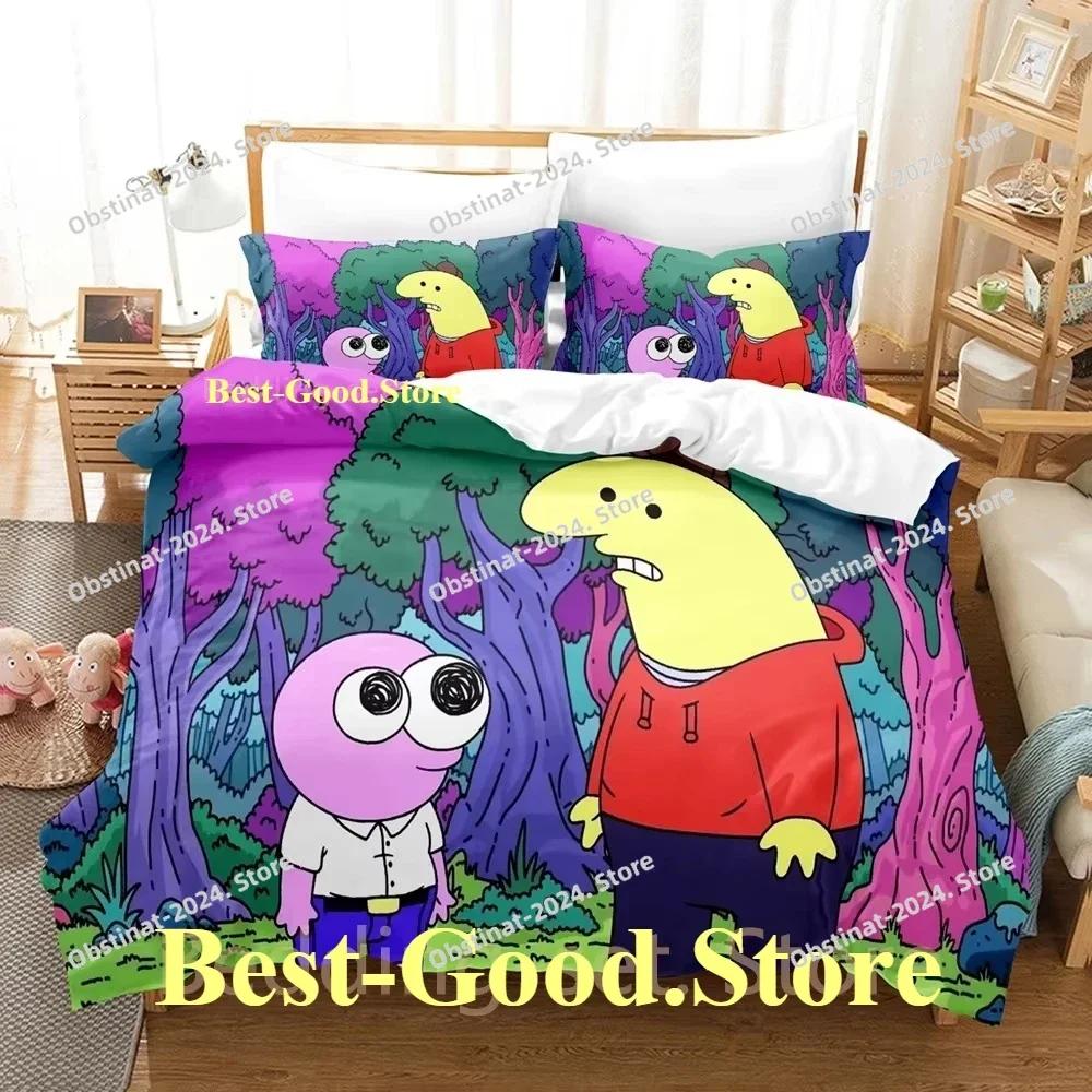 Smiling Friends Bedding Set Single Twin Printed Bed Set With Pillowcase Bed Duvet Cover Single Double Queen Super King Size