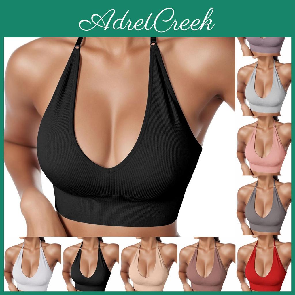Fashion Solid Womens Casual Color Shoulder Underwear Comfortable Bra