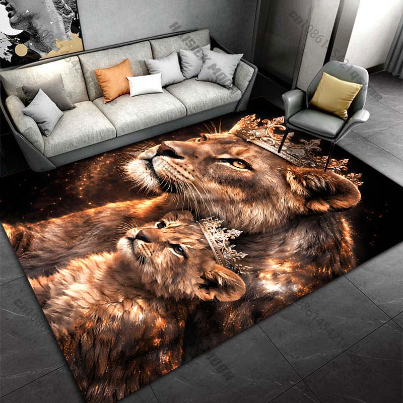 Royal lions bond and strength carpet Yoga living room room decor children's crawling mat doormat area rug games mat