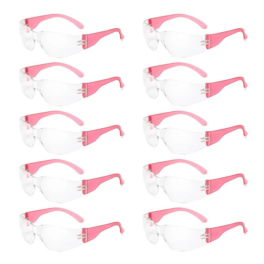 10pcs Childrens Protective Glasses Light Weight Scratch Resistant Eyewear Kids Windproof Safety Glasses Goggles