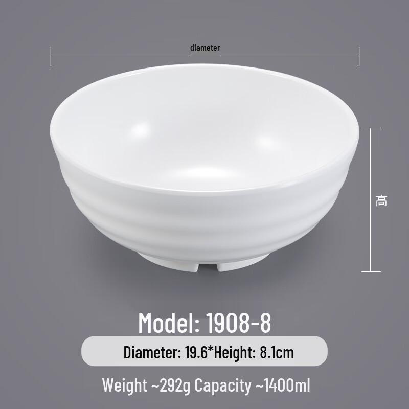 

Commercial Melamine Noodle & Soup Bowl