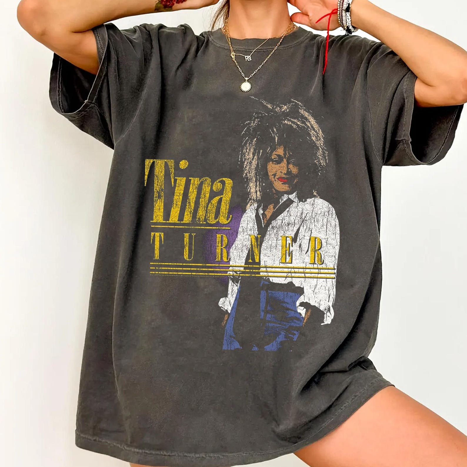 Comfort Colors Tina Turner Bootleg Style Tee - Tina ! Pop Bootleg T-Shirt - Vintage Style Tina Turner Shirt XL