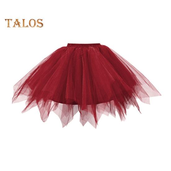 Fusta din tul pentru femei, anii 50, jupon cu tutu, talie elastică, jupon de balet, crinolină, costum de carnaval.