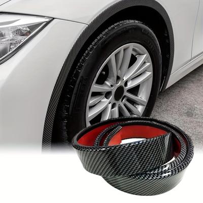 Bandă de protecție neagră din cauciuc cu fibră de carbon pentru pasajul roții, cu protecție anti-zgârieturi, potrivită pentru modificarea mașinii și protecție la coliziuni