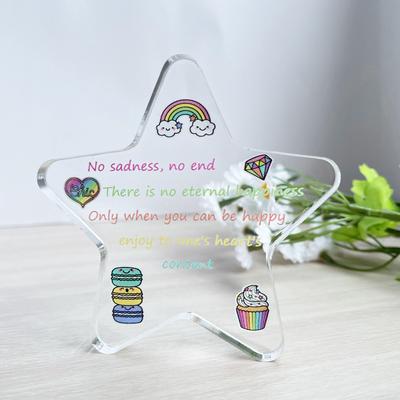 Companion Gift Anniversary Gift To Friends Desktop Decorations Acrylic Pentagram Ornaments