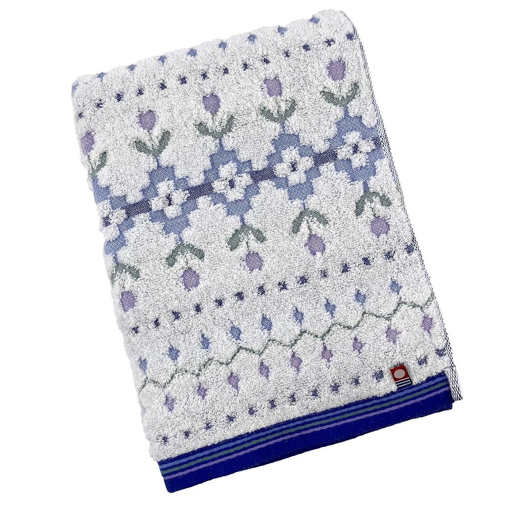 Imabari Bath Towel Le Pom Blue 60 x 120 cm 1 piece