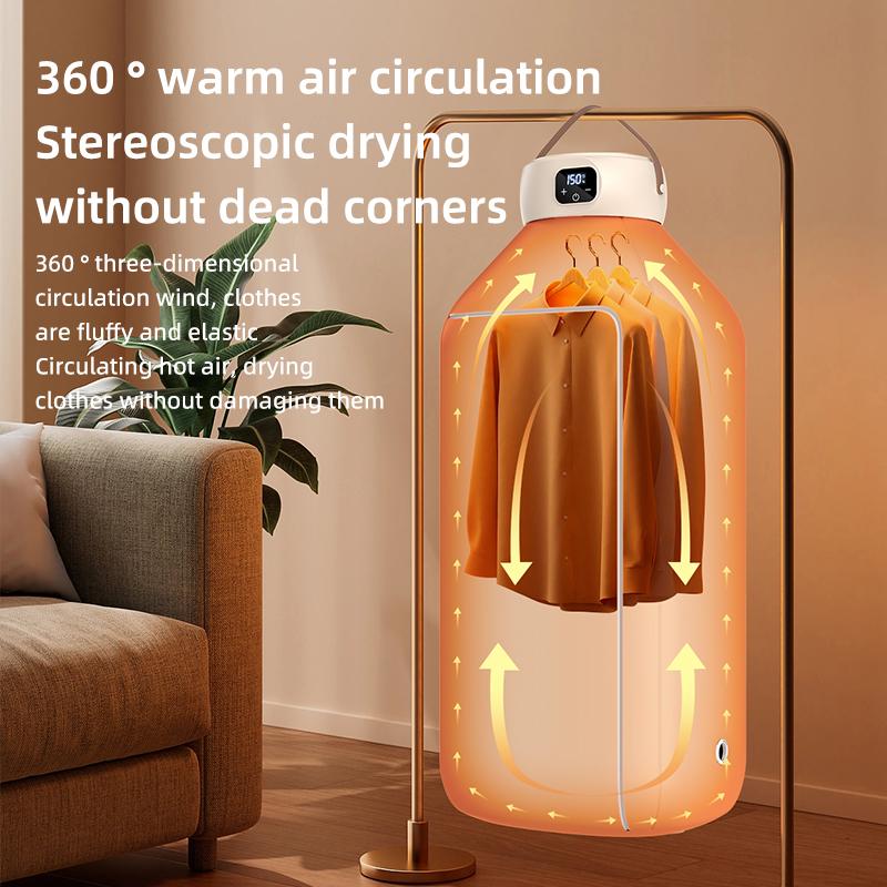 Portable Electric Clothes Dryer Multifunctional Dryer Machine Foldable Clothes Dryer with Timer Mini Clothes Dryer For Travel
