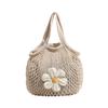 Cotton Knit Tote Bag For Travel And Casual Use With Large Capacity For Women