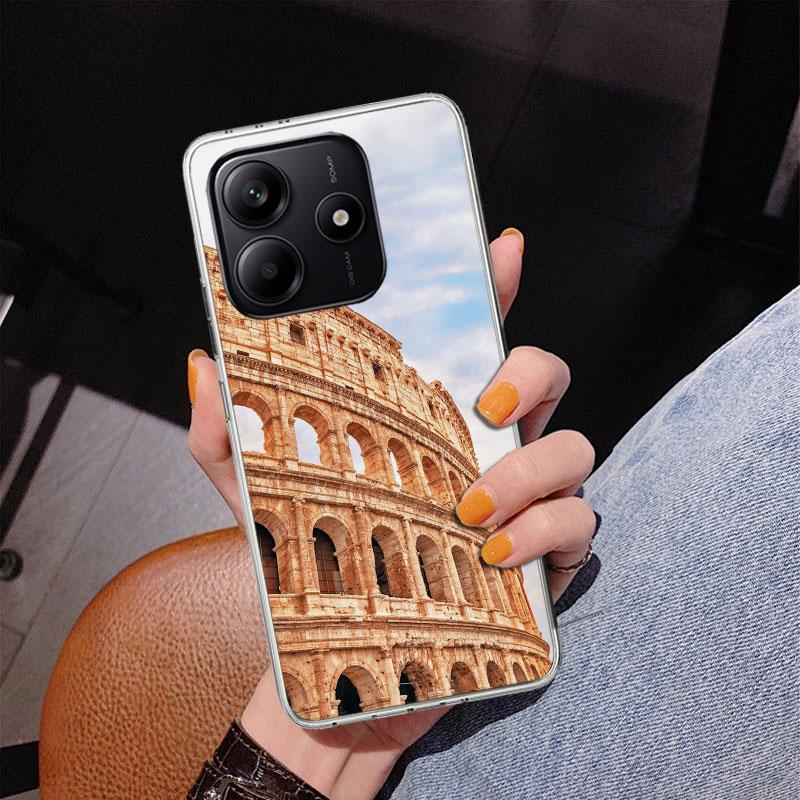 Roman Colosseum Phone Case For Xiaomi Redmi Note 15 14 13 12S 12 11 Pro Plus 14S 11S 11E 10 10S 11T 5G Personalized Cover Redmi
